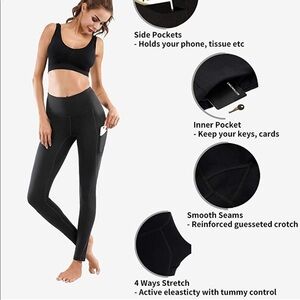 Lingswallow High Waist Workout Yoga Pants - S